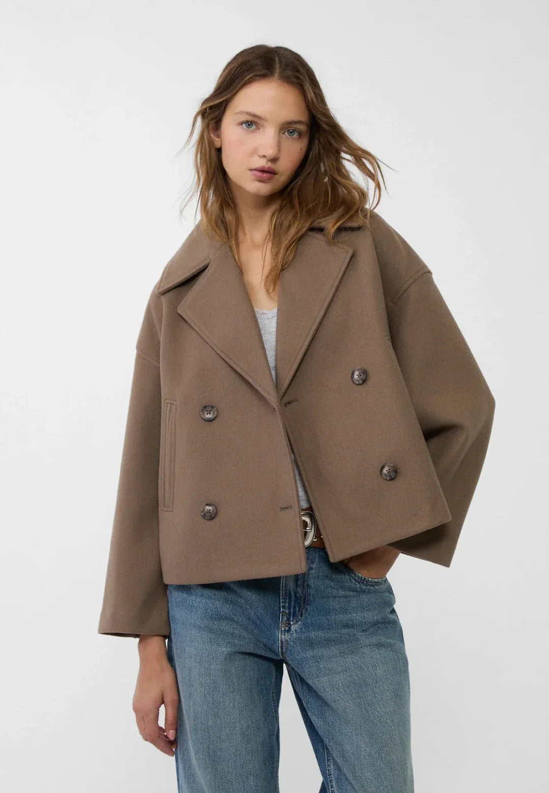 Vivian | Cropped Double-Breasted Coat