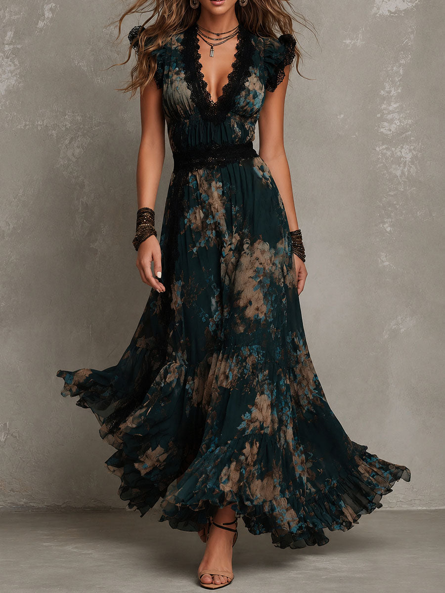 Wendy | Tiered Floral Maxi Dress