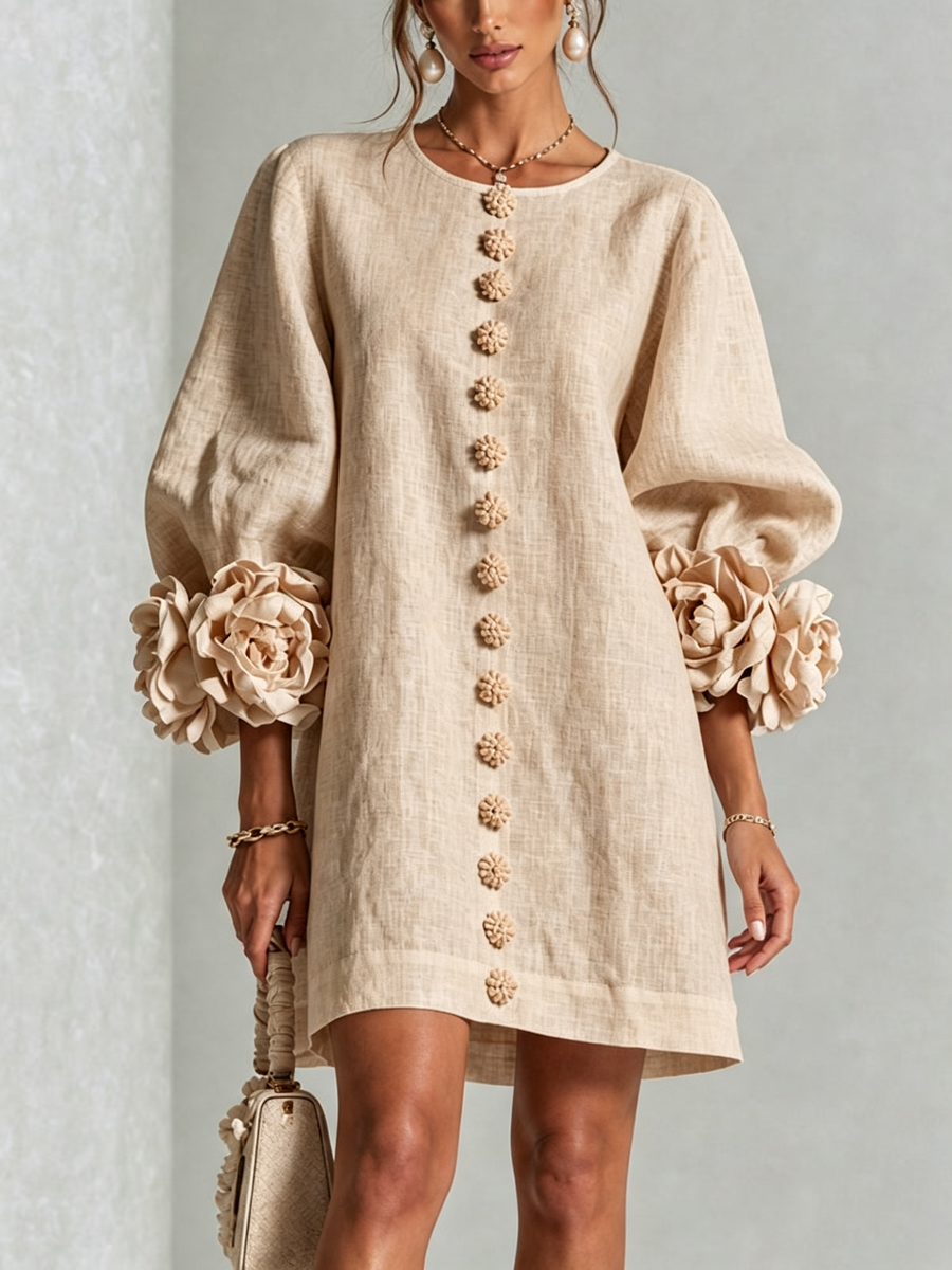 Rosina | Blossom-Cuff Mini Dress