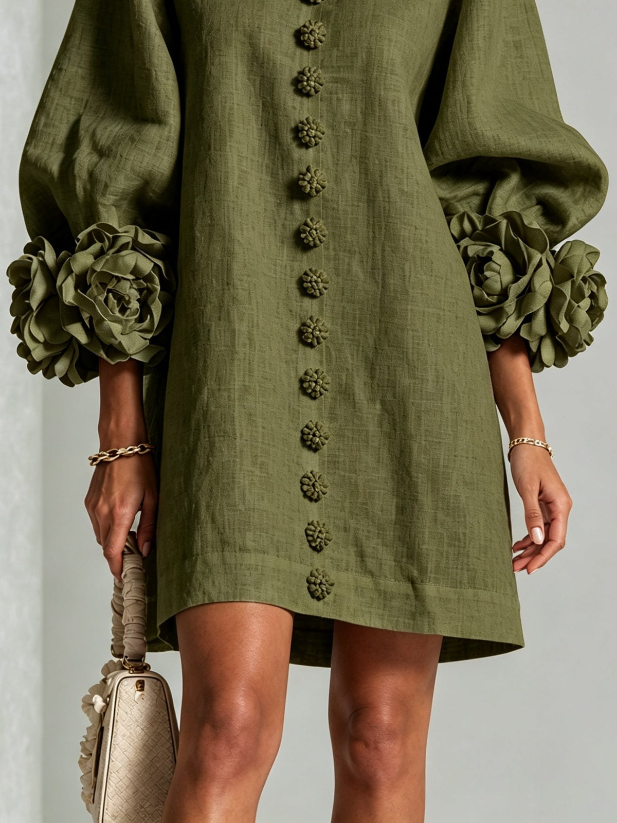 Francesca | Floral-Detail Mini Dress
