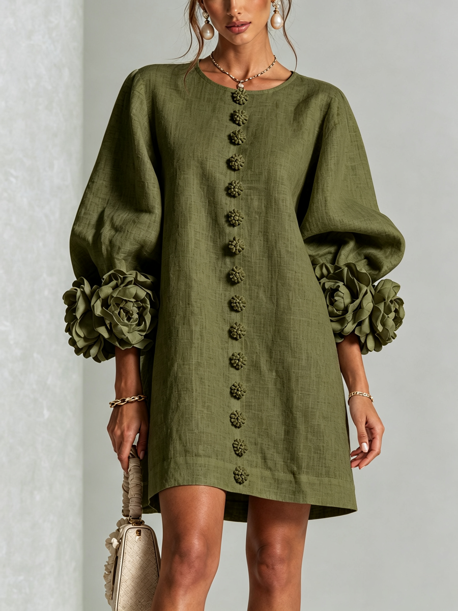 Francesca | Floral-Detail Mini Dress