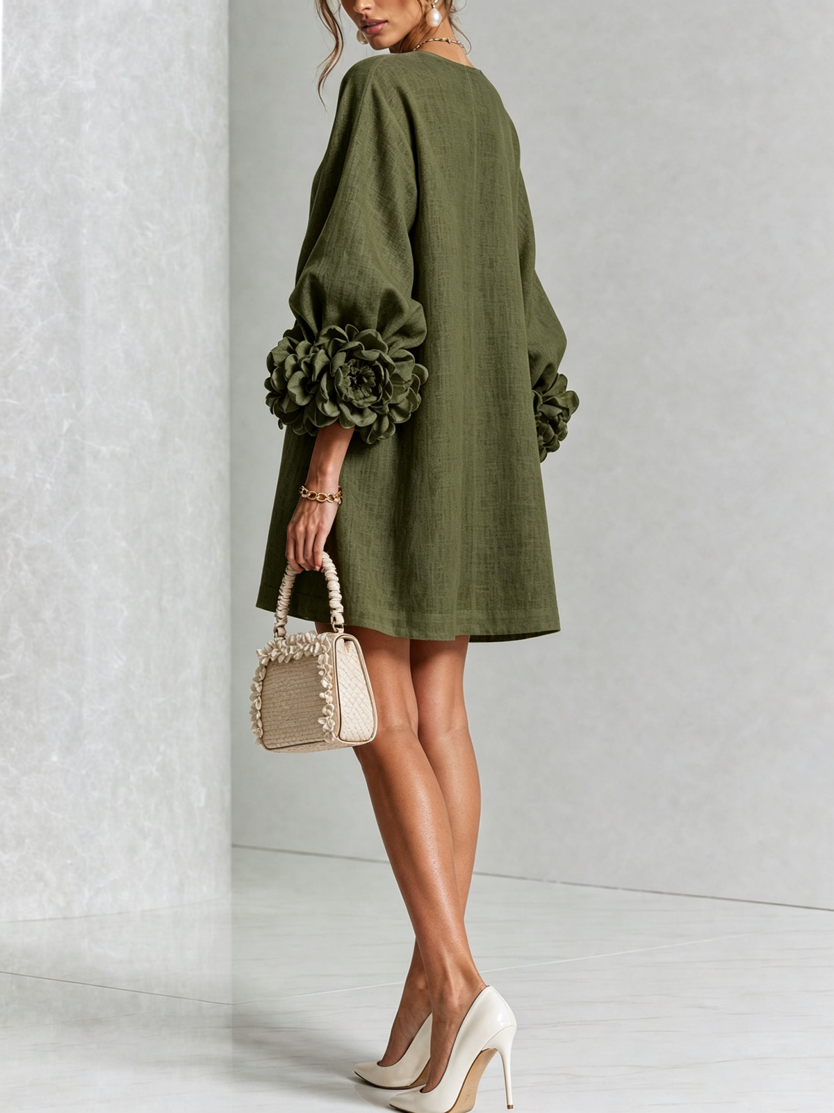 Francesca | Floral-Detail Mini Dress