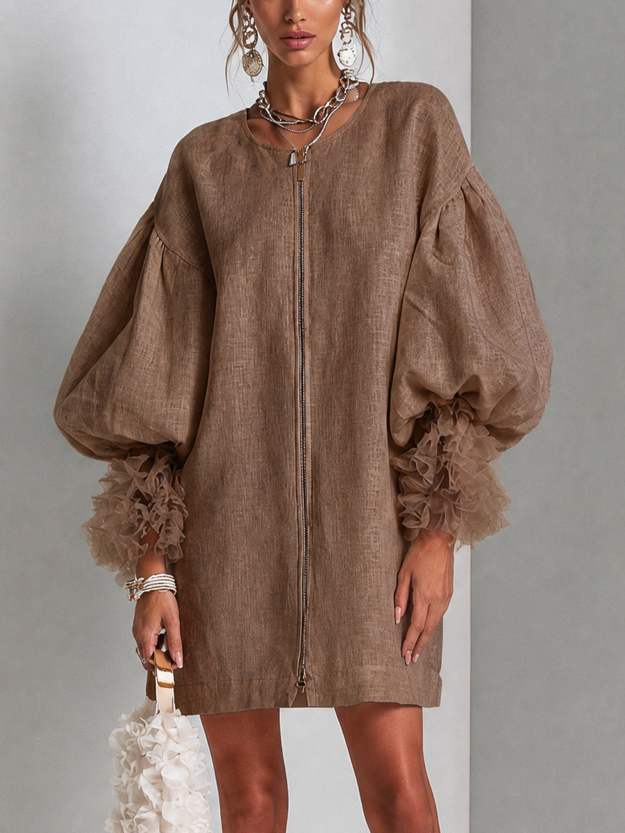 Rebecca | Balloon Sleeve Mini Dress