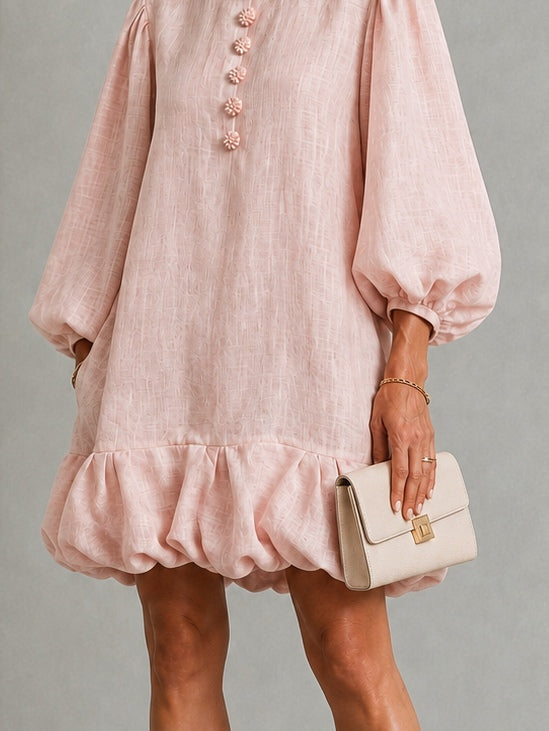 Rosalyn | Floral-Button Mini Dress