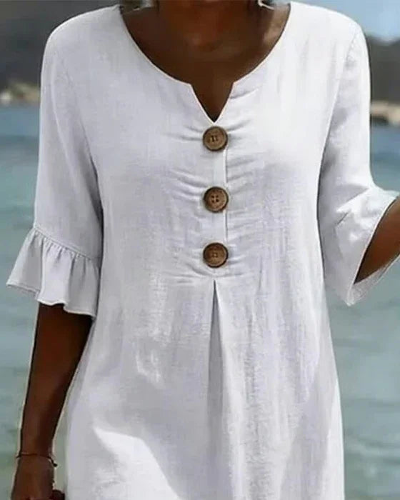 Naomi | Puff Sleeve Midi Dress