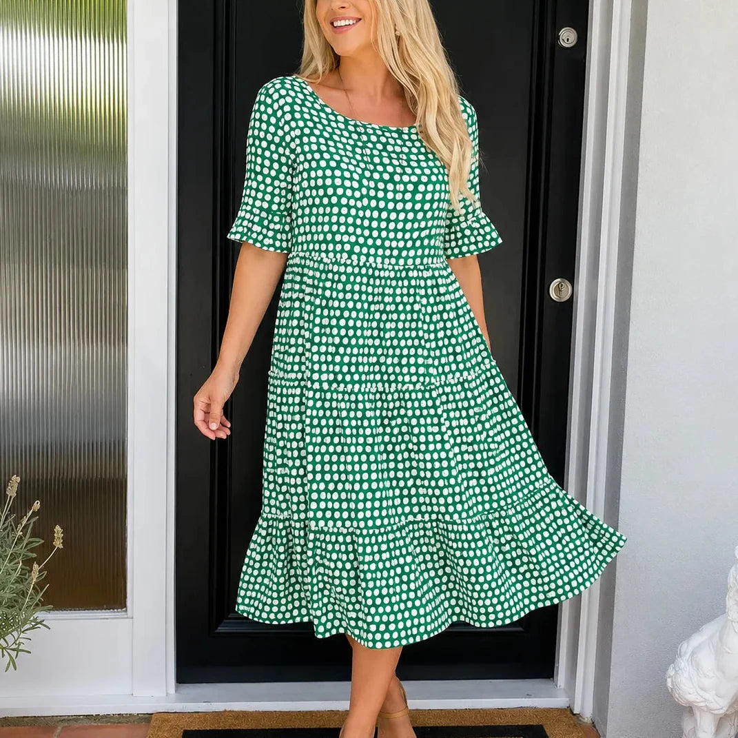 Marisol | Polka Dot Midi Dress