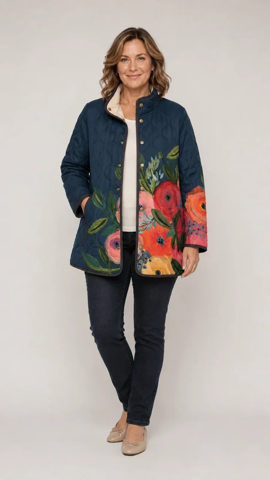 Amaya | Vintage Floral Quilted Jacket