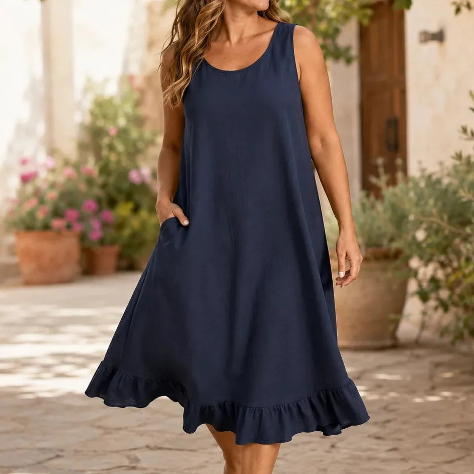 Sunelora | Ruffle Hem Midi Dress