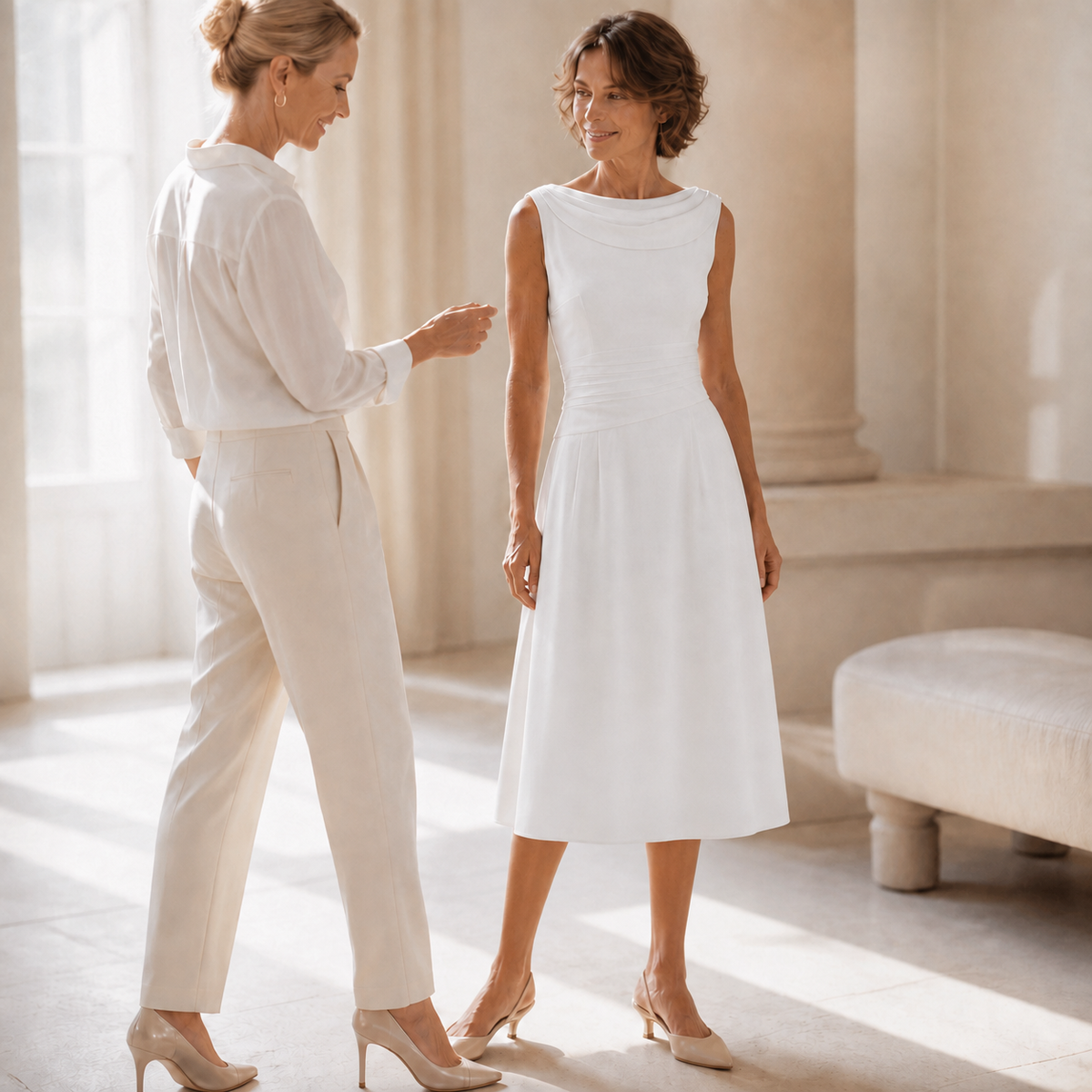 Draperie | Draped-Neck Pleated Midi Dress