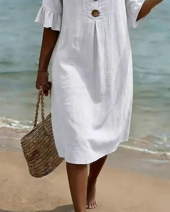 Naomi | Puff Sleeve Midi Dress