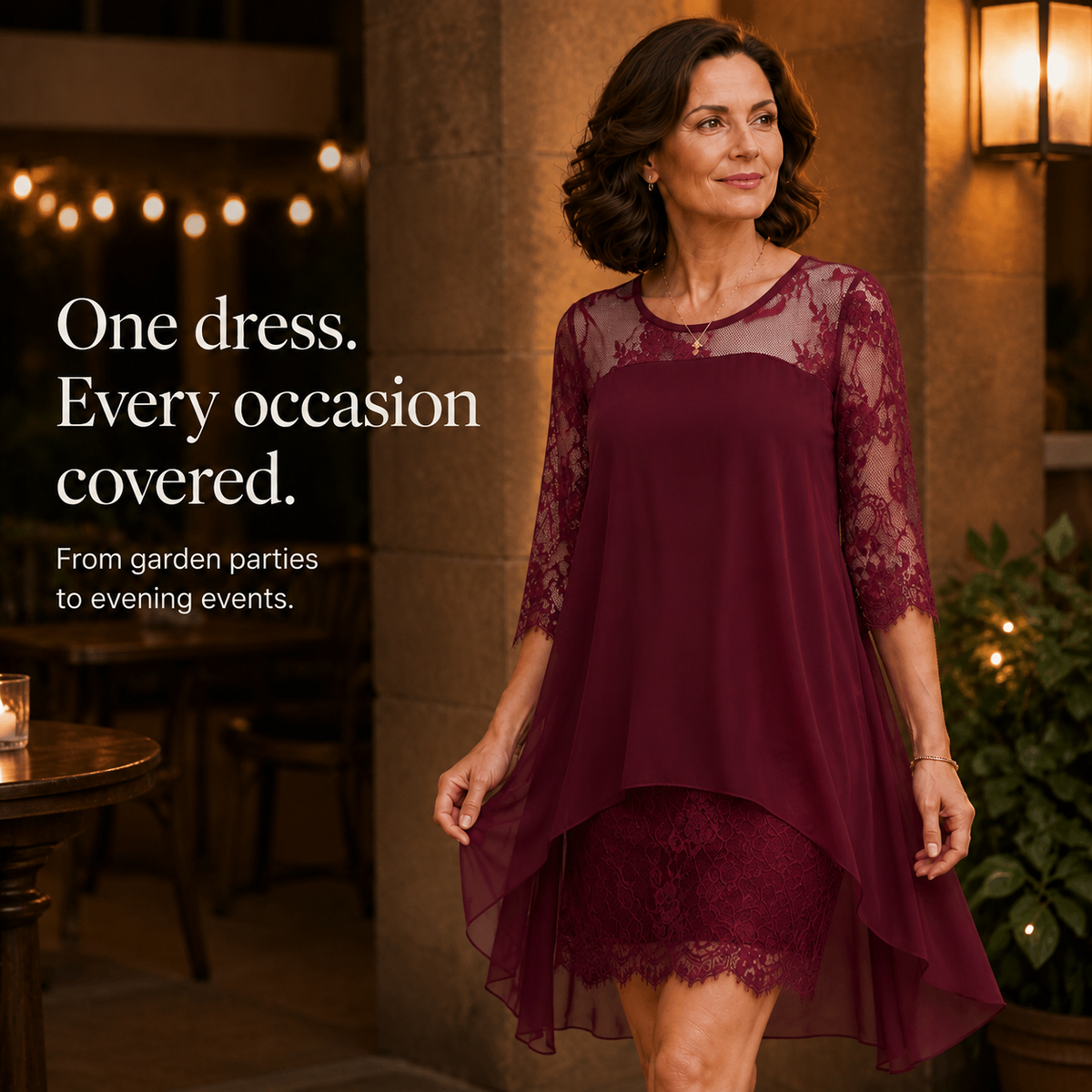 Vivienne | High-Low Lace Dress