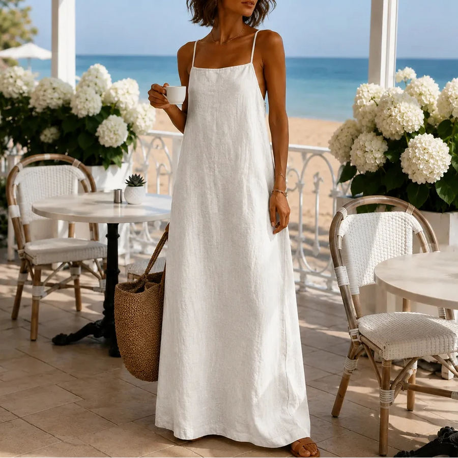 Marelle | Linen-Look Maxi Dress