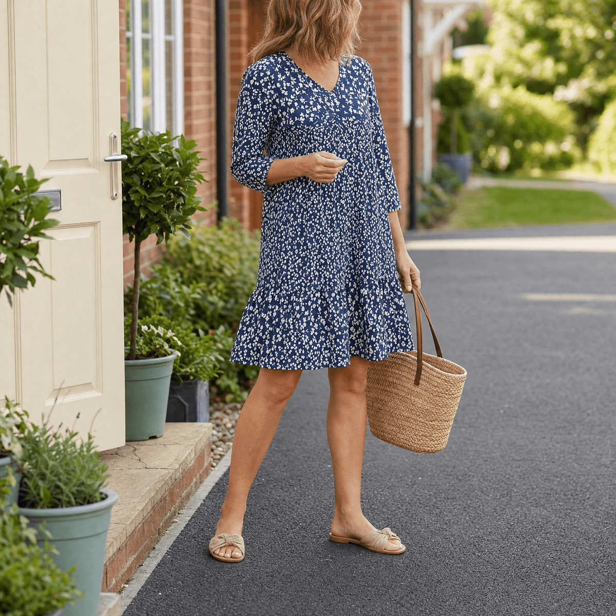 Bellora | Floral Ruffle Midi Dress