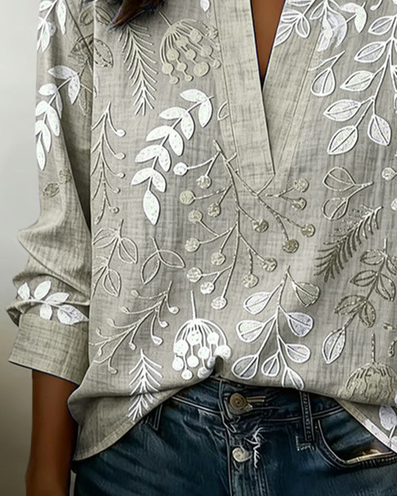 Brielle | Floral V-Neck Blouse