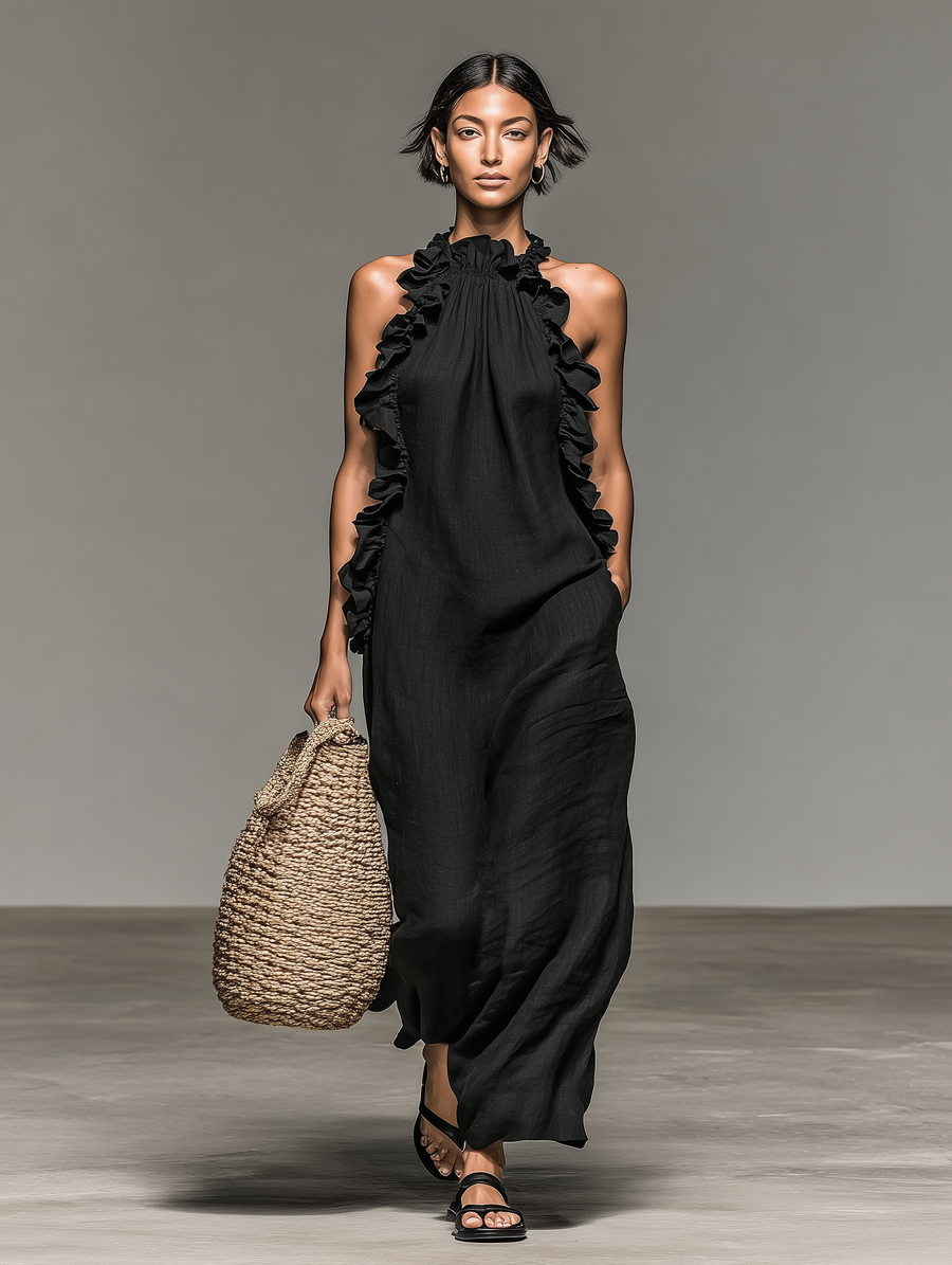 Gladys | Ruffled Maxi Dress