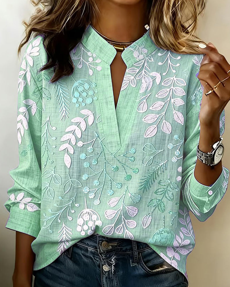 Brielle | Floral V-Neck Blouse