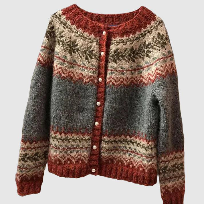 Ingrid | Fair Isle Knit Cardigan