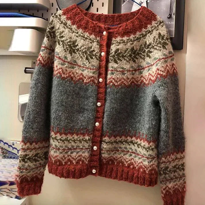 Ingrid | Fair Isle Knit Cardigan