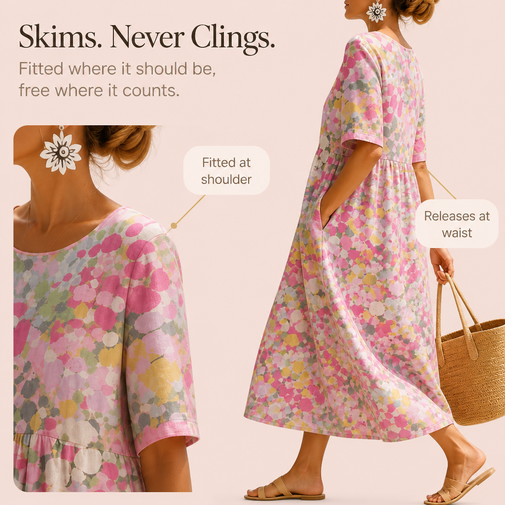 Isabelle | Breathable Sleeve Midi Dress