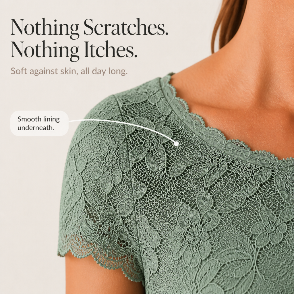 Vivienne | Lace Bodice Midi Dress