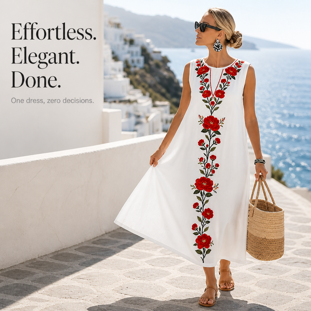 Vivienne | Embroidered Maxi Dress