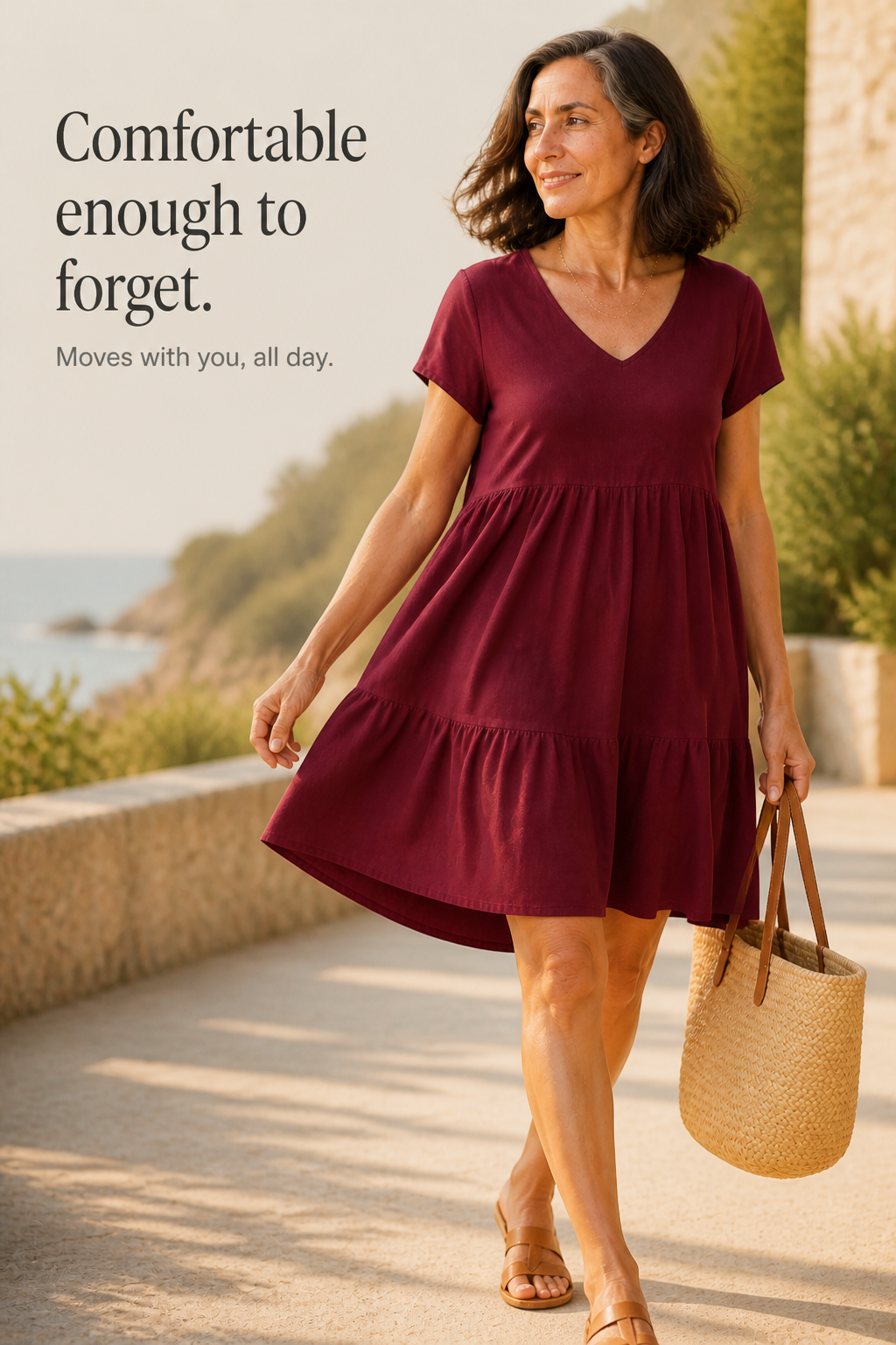Vera | Tiered Ruffle Midi Dress