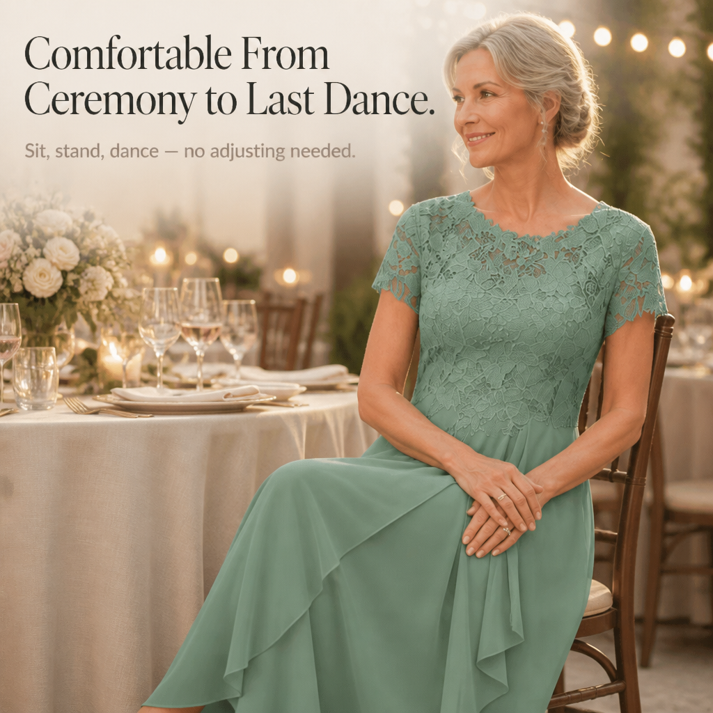 Vivienne | Lace Bodice Midi Dress