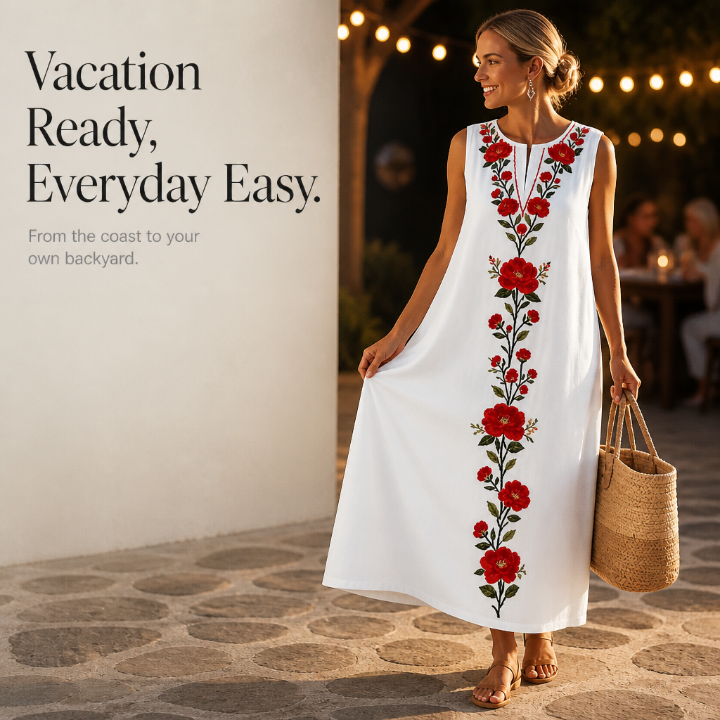 Vivienne | Embroidered Maxi Dress