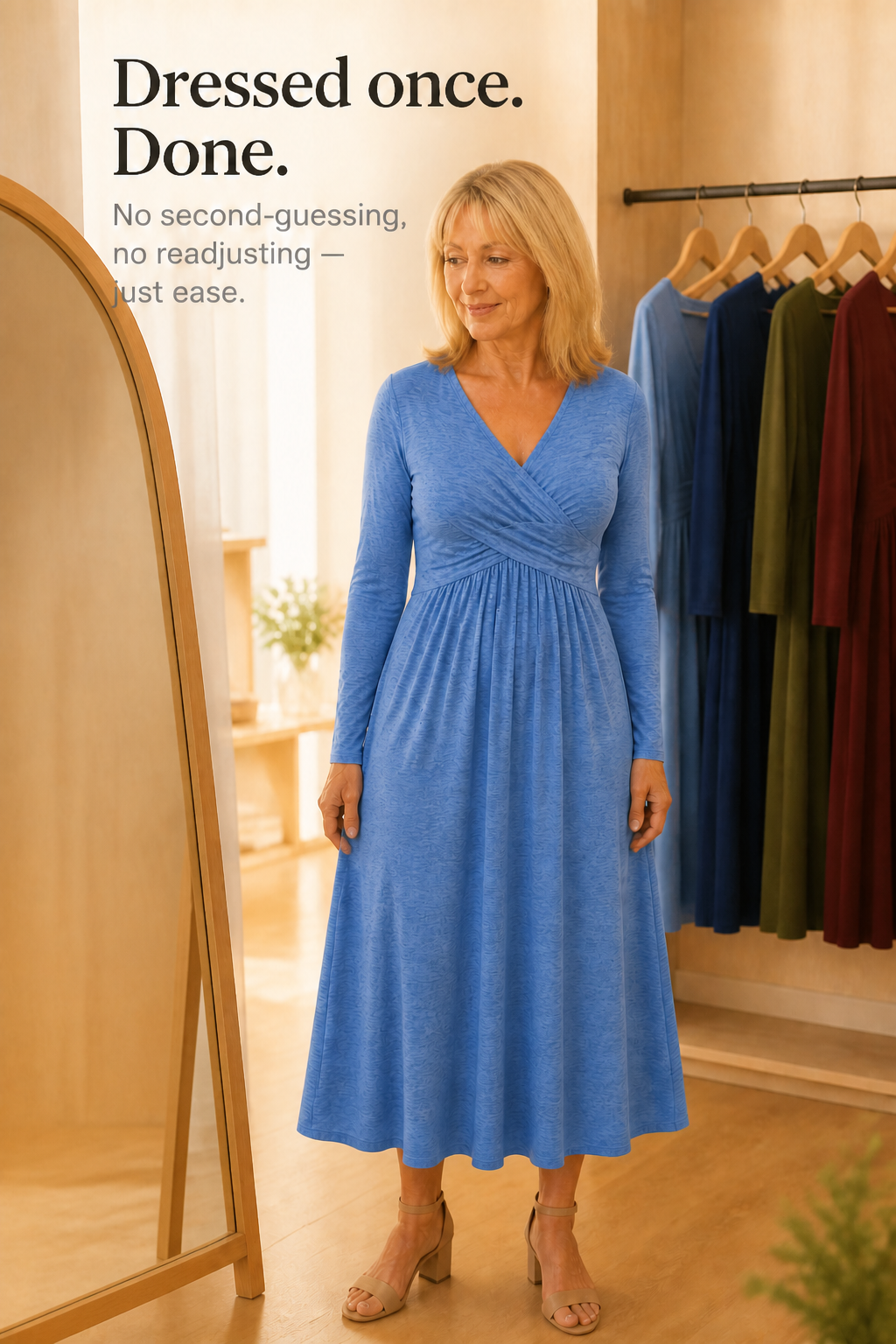 Adriana | Wrap-Front Midi Dress