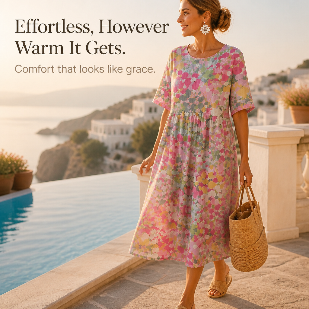 Isabelle | Breathable Sleeve Midi Dress