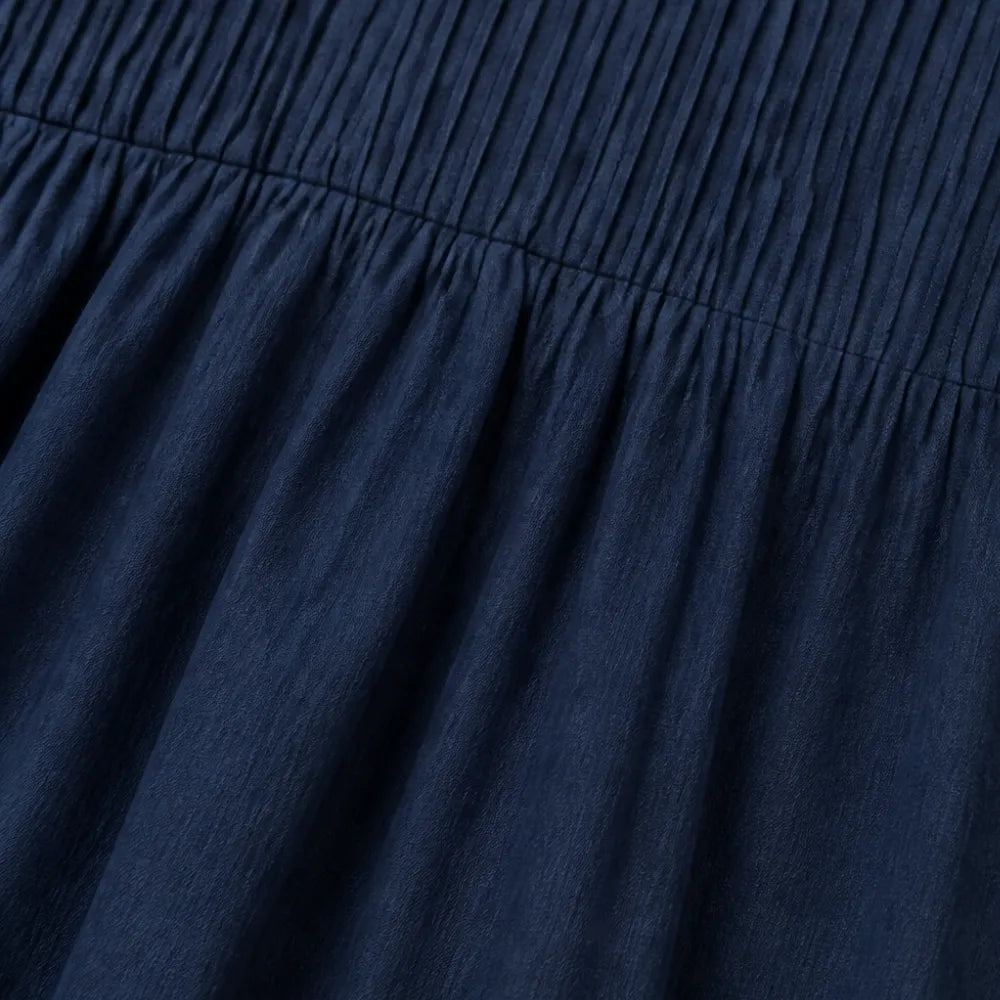 Lunavia | Pleated V-Neck Maxi Dress