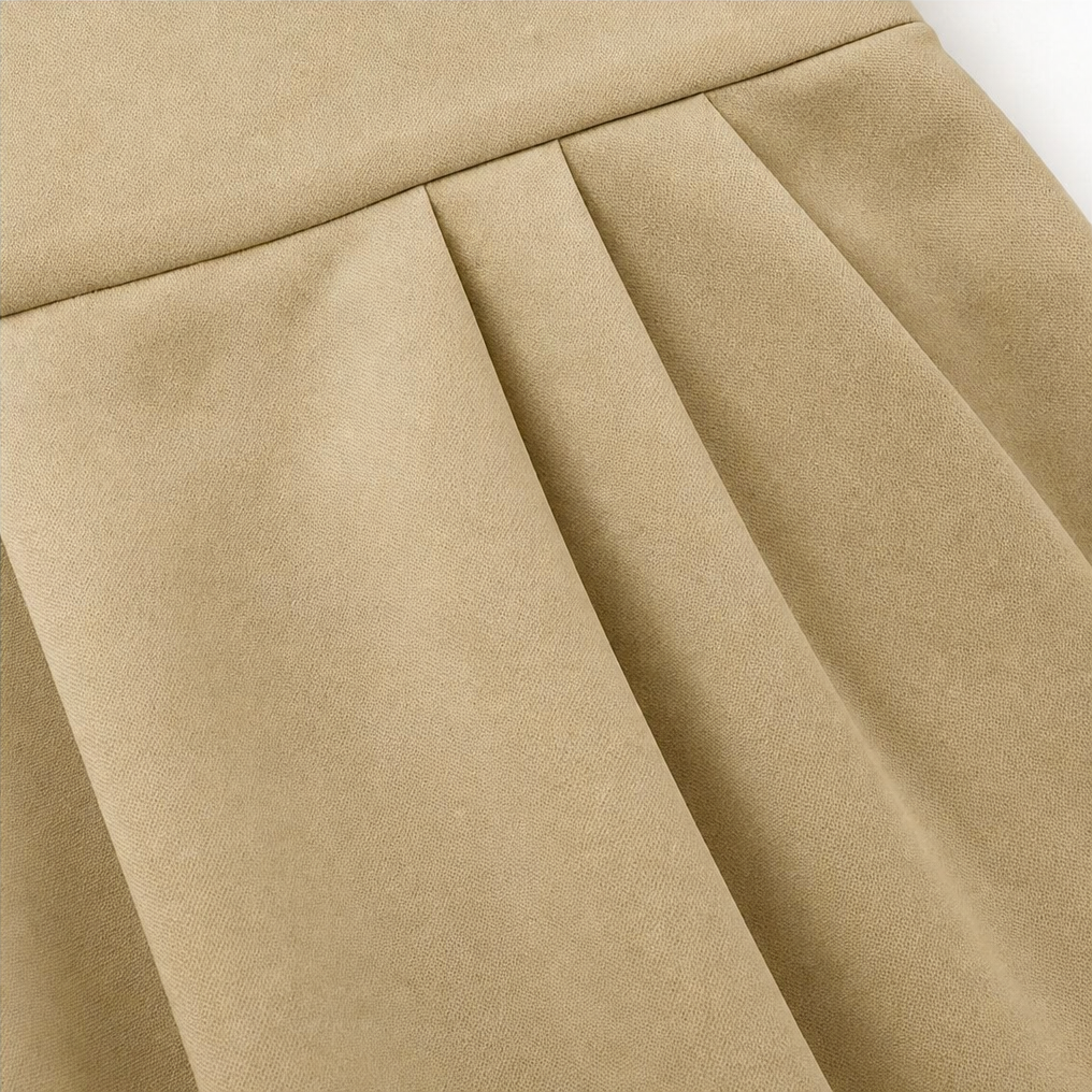 Elara | Zip-Neck Fit-And-Flare Midi Dress