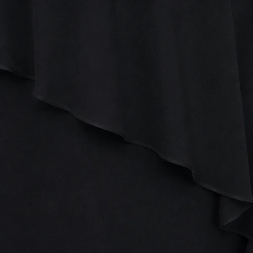 Velora | Rhinestone Cape Midi Dress
