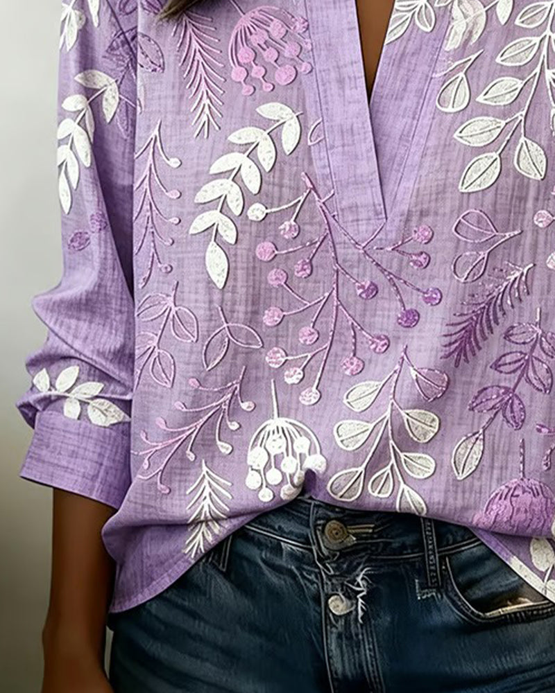 Brielle | Floral V-Neck Blouse