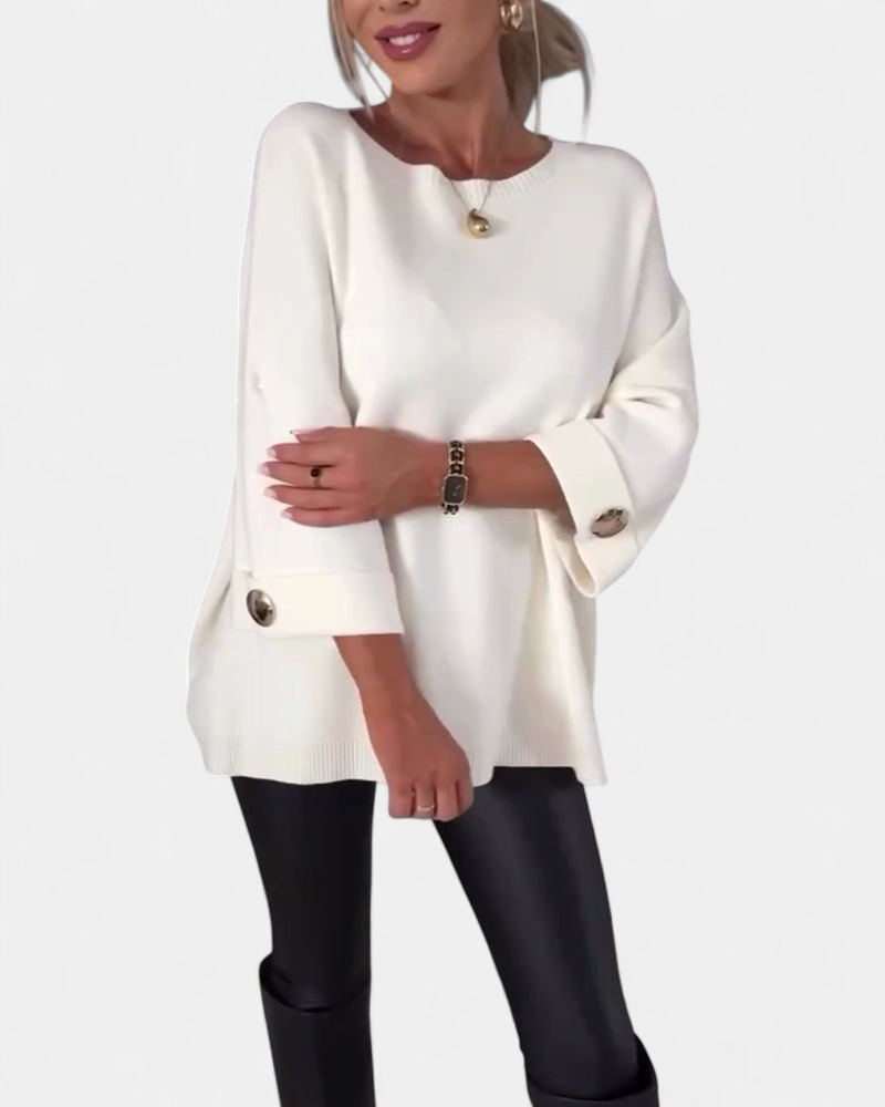 Lottie | Buttoned Knit Pullover