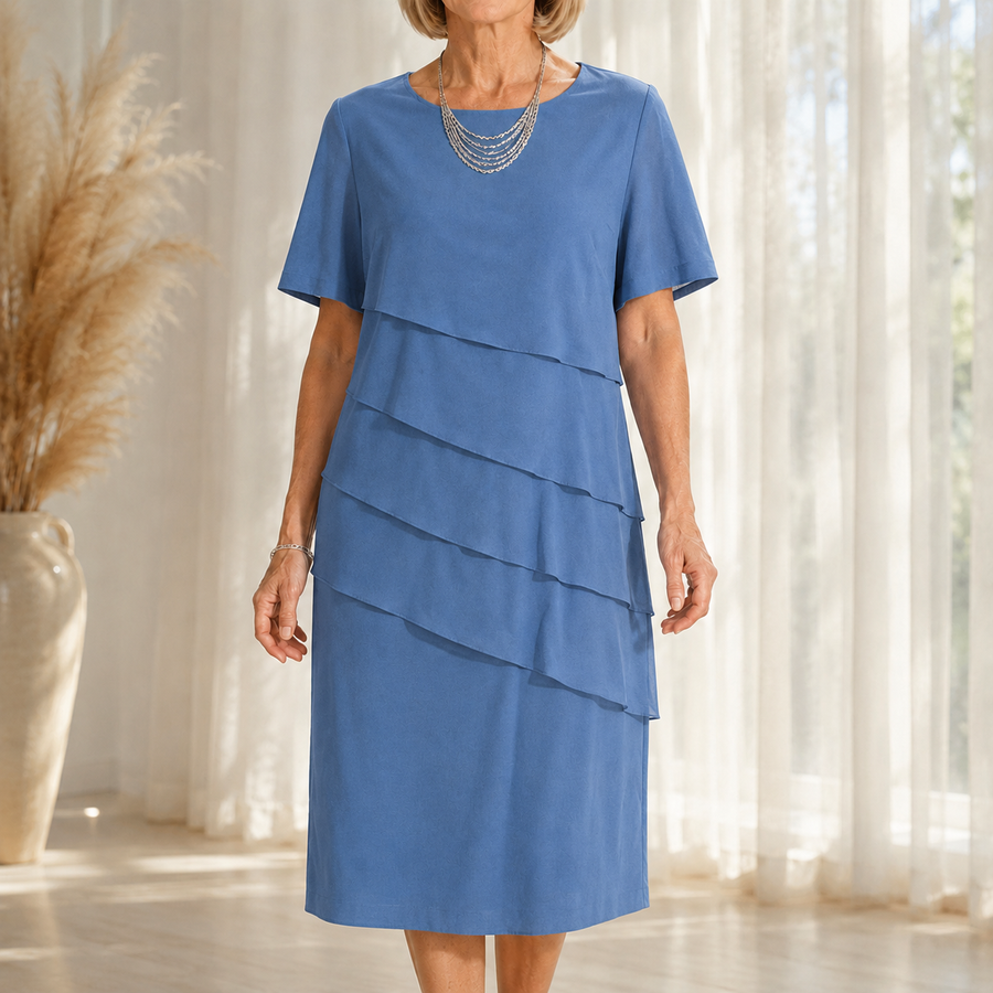 Florenza | Tiered Chiffon Midi Dress