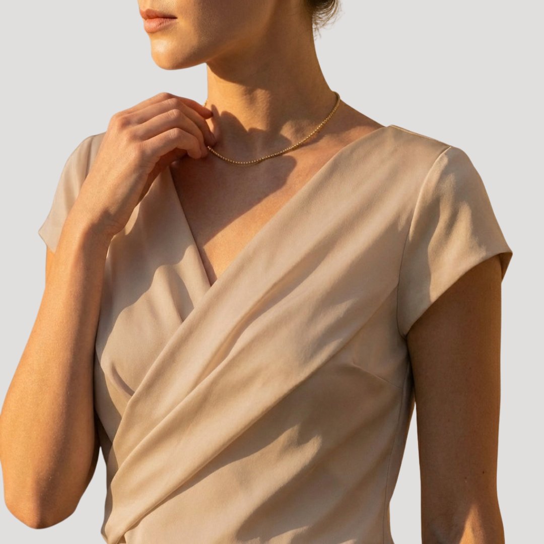 Margaret | Satin Wrap Blouse