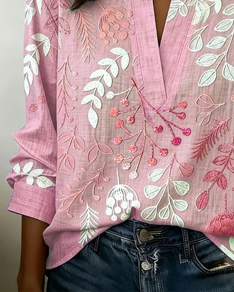 Brielle | Floral V-Neck Blouse