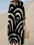 Cynthia | Summer Print Cotton Midi Dress