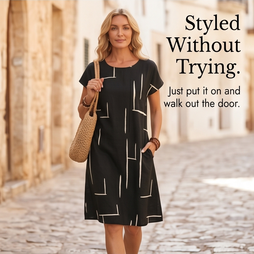 Elunara | Pocketed Dolman Dress