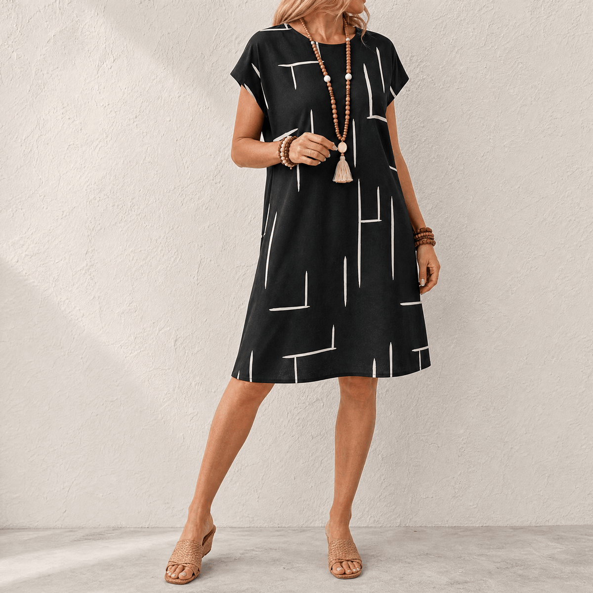 Elunara | Pocketed Dolman Dress