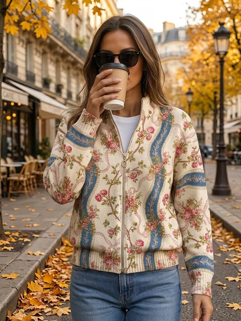Eulalia | Climbing Rose Bomber Cardigan