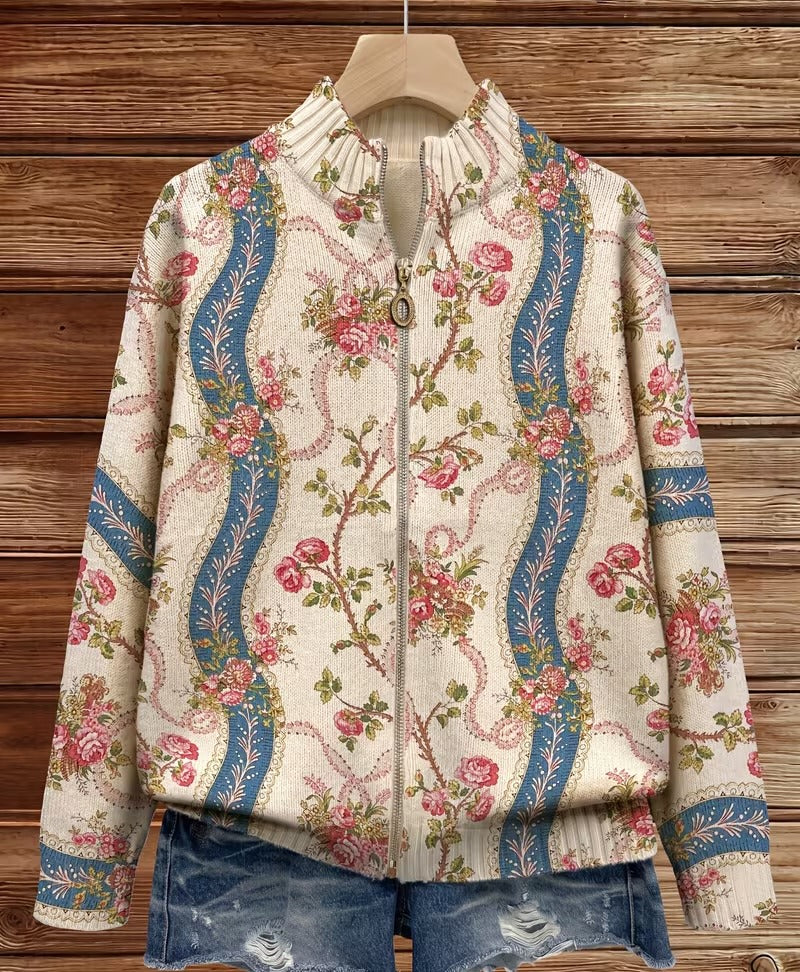 Eulalia | Climbing Rose Bomber Cardigan