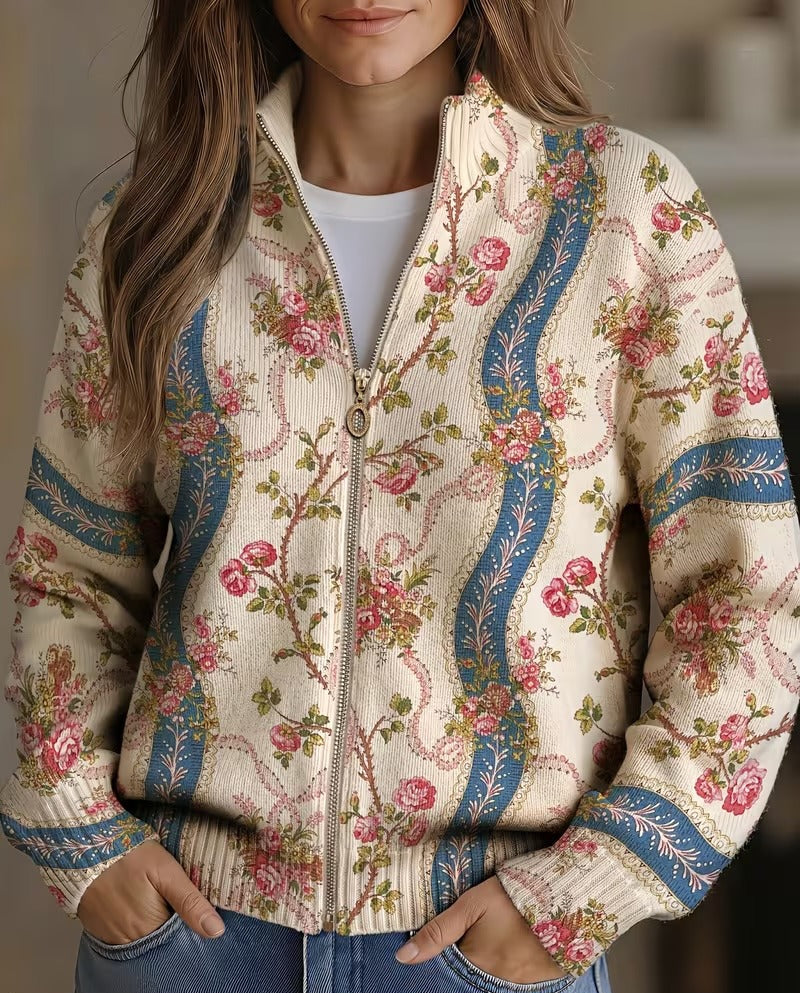 Eulalia | Climbing Rose Bomber Cardigan