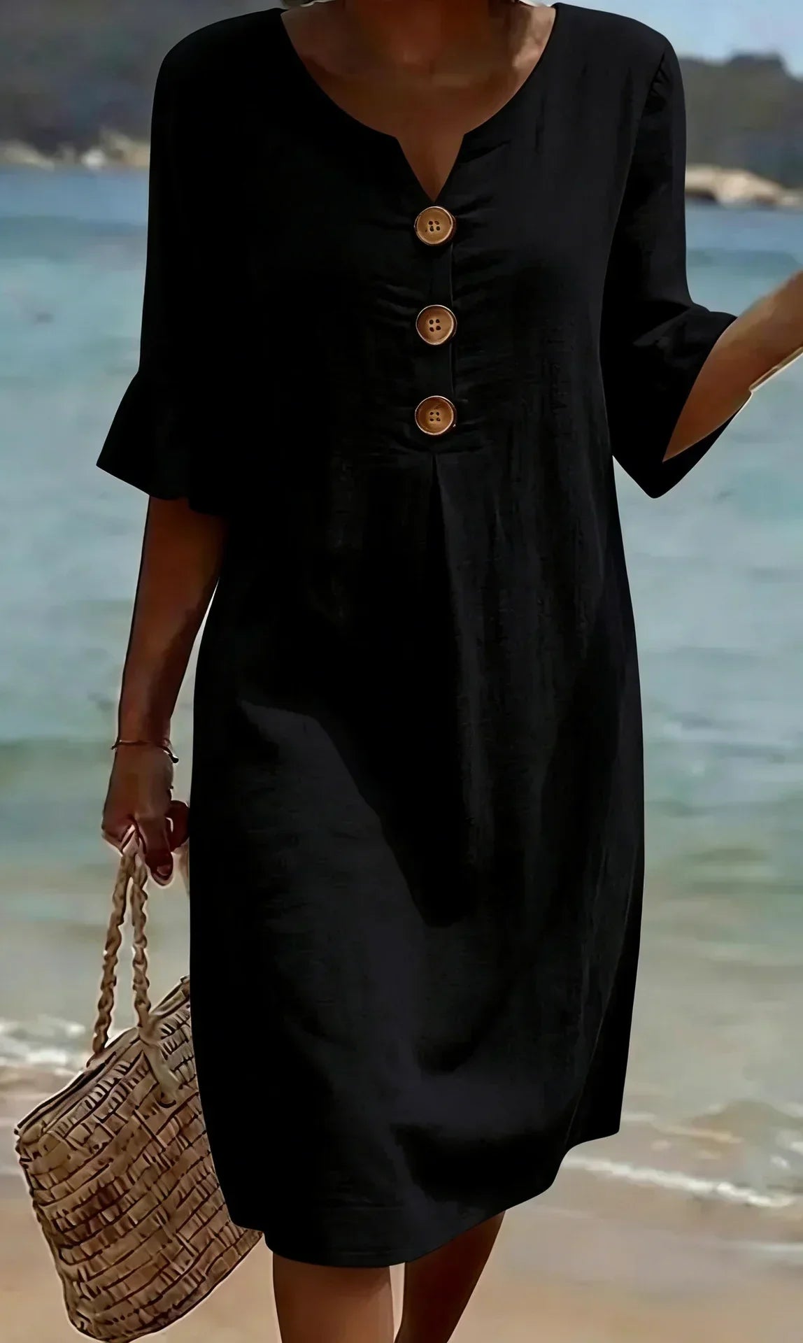 Naomi | Puff Sleeve Midi Dress