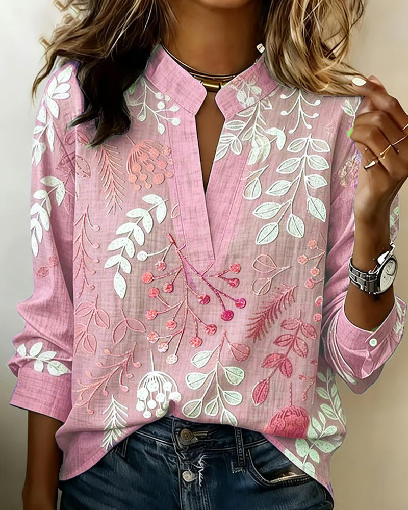 Brielle | Floral V-Neck Blouse