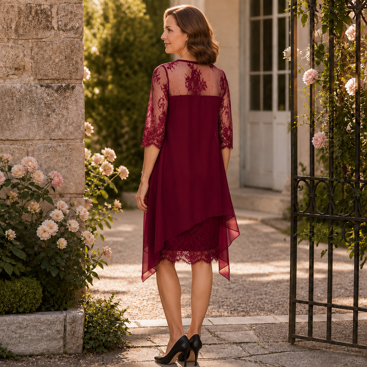 Vivienne | High-Low Lace Dress