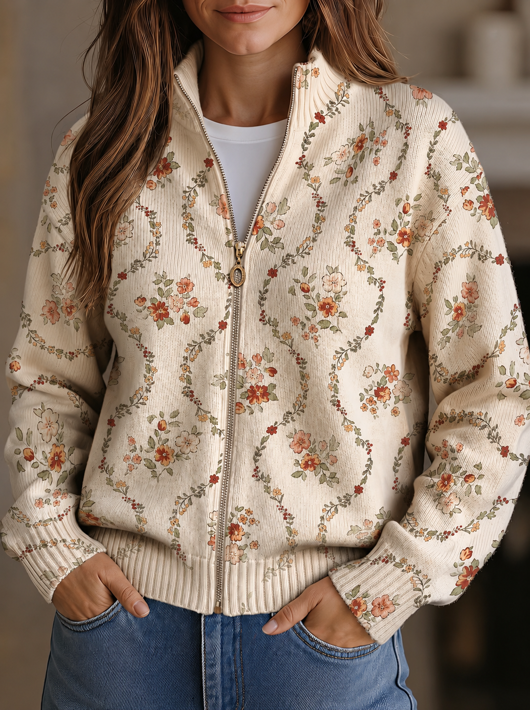 Persephone | Floral Vine Cardigan