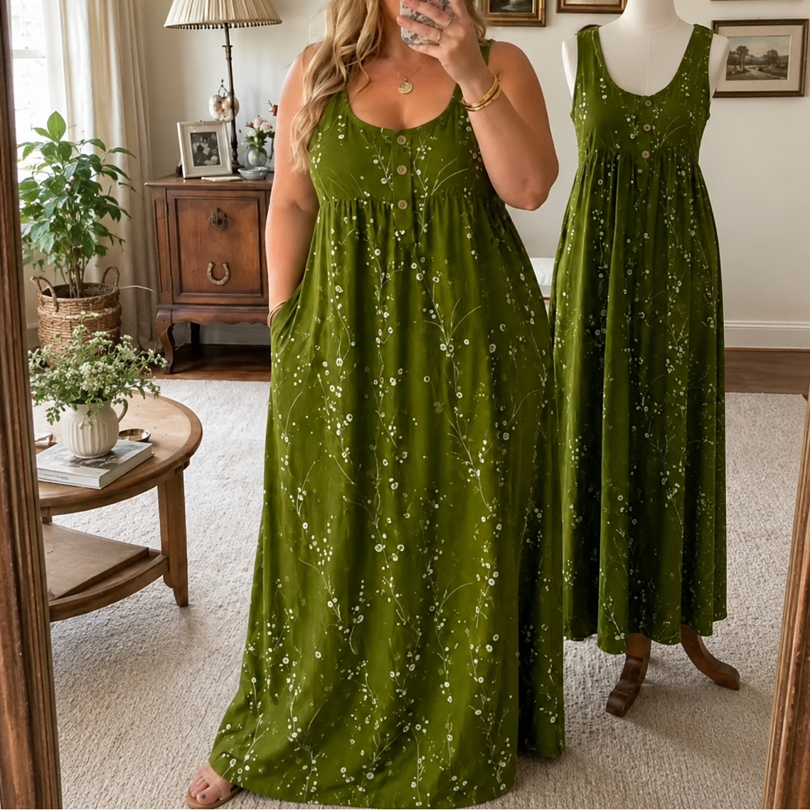 Bella | Flowy Empire Maxi Dress