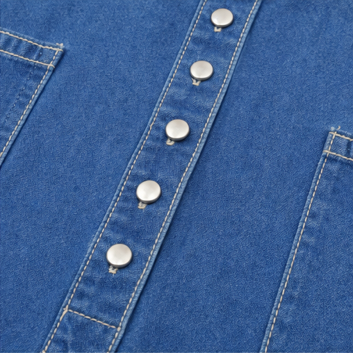 Harlow | Pocketed Denim Midi Dress